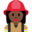 woman firefighter, dark skin tone